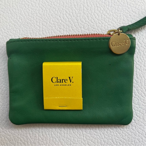 NEW CLARE V. Coin Clutch + CV Matches
Emerald Green Pink Italian Nappa Gold - Picture 6 of 12